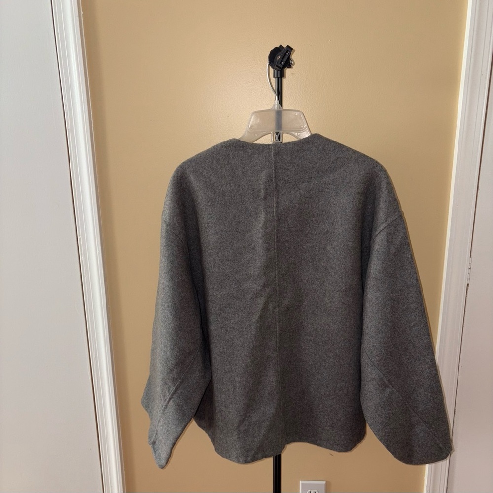 Zara Charcoal Gray Open Front Women’s Sweater Jacket - Picture 6 of 6